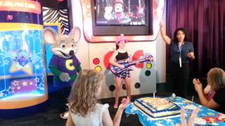 Rainn's Chuck E Cheese birthday rock out
