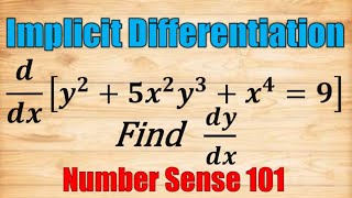 Implicit Differentiation |Number Sense 101|