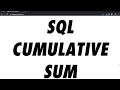 SQL Cumulative Sum