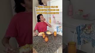 Veja como ele se alimenta todos os dias a pós acidente