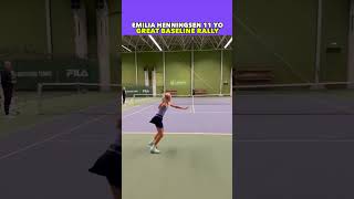 EMILIA HENNINGSEN 11 YO GREAT ACTION #tennis #shorts