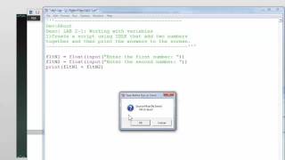 Python Mod02-12 Lab 2-1 Answers