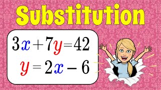 5 Easy Steps to Solve a System of Equations Using Substitution | 8.EE.C.8 💗