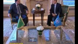 Meeting of President of Turkmenistan Gurbanguly Berdimuhamedov with Alexei Tikhomirov