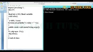 Final Variable in Java | Final Variable | Java Programming | Telugu