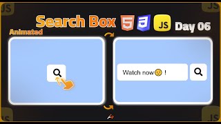 Create an Awesome Animated Search Box with HTML, CSS & JavaScript! 🚀 | Adel Gabr
