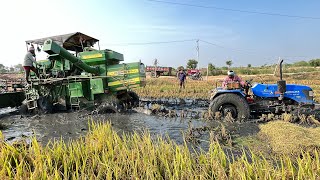 Super John Deere harvester stuck video