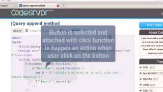 JQUERY Tutorial : jQuery append method