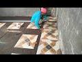 Attractive! Matt Tiles Installation || 2*2 Flooring tiles Fitting With Sand Cement