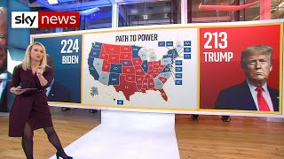 Race to 270: The key remaining states in the US election