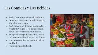 Presentation on Bolivia: by Kelly Owens and Christian Castillo