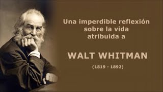 NO TE DETENGAS - De Walt Whitman - Voz: Ricardo Vonte