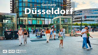 Düsseldorf, Germany 🇩🇪 Vibrant City Walking Tour ☀️ 4K 60fps HDR | A Sunny Day Walk, 2023