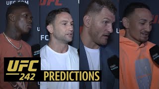 Khabib vs Poirier predictions! | Adesanya, Holloway, Stipe, and more weigh in on UFC 242 main event