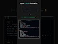 Modern Input Label Hover & Focus Animation #webdevelopment #htmlcss #animation