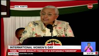 First Lady Margaret Kenyatta Speech during International Women's Day 2022