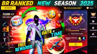 1 January 2025🔥 Br Ranked Free Rewards🤯| Br Ranked New Season 43 Rewards | Free Fire New Rank Season