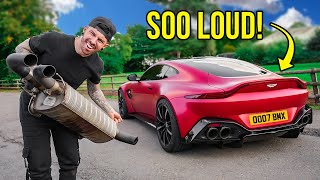 FITTING A BRUTAL EXHAUST TO THE ASTON MARTIN VANTAGE I REBUILT