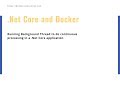 .Net Core application with background Thread on Docker