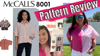 MCCALLS PATTERN REVIEW 8001. mccalls PATTERN 8001