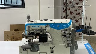 Jack Flatlock Flatbed Top elastic Stitching Operation Machine Complete, Jack W4-05CB