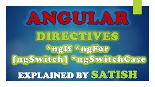 #angular Angular | Structural Directives In Angular | *ngIf | *ngFor | ngSwitch | *ngSwitchCase