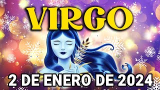 🎁𝐍𝐨 𝐭𝐞 𝐯𝐚𝐬 𝐚 𝐜𝐫𝐞𝐞𝐫 𝐞𝐬𝐭𝐚 𝐬𝐨𝐫𝐩𝐫𝐞𝐬𝐚 ❗️😱Horóscopo de hoy Virgo ♍ 2 de Enero de 2024|Tarot