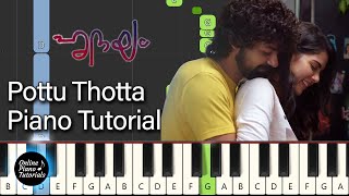 Pottu Thotta Pournami Piano Tutorial | Hridayam | Pranav | Kalyani