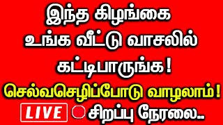 🔴இந்த கிழங்கை உங்க வீட்டு வாசலில் கட்டிப்பாருங்க! செல்வச்செழிப்புடன் வாழலாம்! LIVE in Tamil