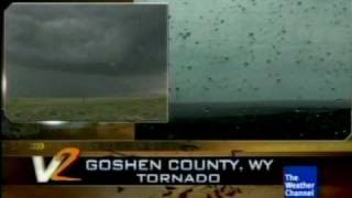 (clip 7) VORTEX 2's first tornado intercept. live coverage on The Weather Channel