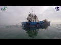 Installation underwater electric cable in the Bahia de los Alfaques (Tarragona)