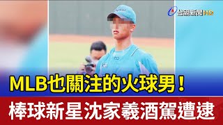 MLB也關注的火球男！ 棒球新星沈家羲酒駕遭逮