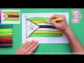 how to draw national flag of zimbabwe