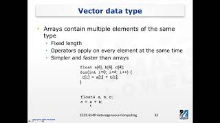 OpenCL data types and device memory