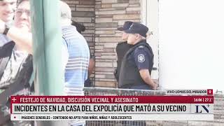 Incidentes en la casa del expolicía que mató a su vecino: discusión vecinal y asesinato