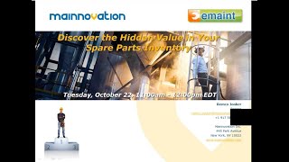 Best Practices Webinar: Discover the Hidden Value in Your Spare Parts Inventory
