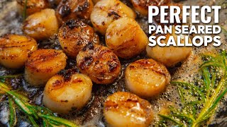 The BEST Date Night Scallops Recipe | Pan Seared Rosemary Butter