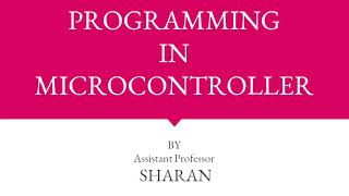 Data transfer programs !! 8051 micro-controller !! By Sharan Sir !!