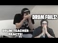 Drum Teacher Reacts! Drum Fails!