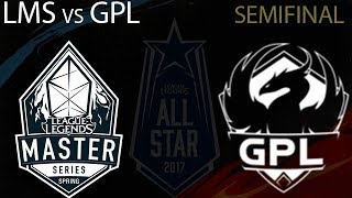 LMS All-Stars vs GPL All-Stars Game 1 Highlights Semi-finals | All-Stars 2017 | LMS vs SEA