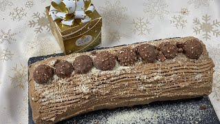 Recette de Bûche de Noël FERRERO ROCHER Chocolat Praliné | Trending Recipes