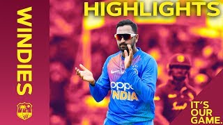 Rohit Hits 50 Before Rain Stops Windies Chase | Windies vs India - Match Highlights | 2nd IT20 2019