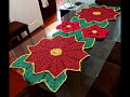 hand knitted table runner crochet patterns woolen table mat design