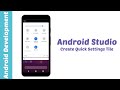 Android Studio - Create Quick Settings Tile