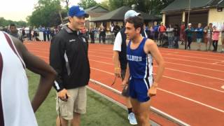 Matt Grossman of Millburn wins the boys Essex County 3200 title