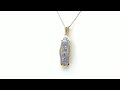 johareez 1.65ctw genuine tanzanite 14k yellow gold plated .925 sterling silver pendant