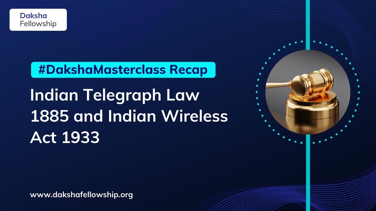 Indian Telegraph Act 1885 | Indian Wireless Act Of 1933 | Indian ...