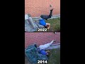 couch parkour fail redemption side by side comparison