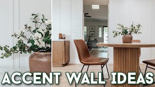 DIY ACCENT WALL IDEAS | WOOD TRIM ACCENT WALL | STYLING A BLANK SPACE IN YOUR HOME