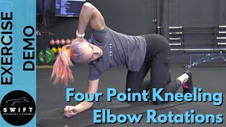 How To Do Four Point Kneeling Elbow Rotations